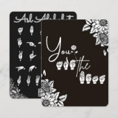 ASL "Je bent de beste" flat dank u kaart (Voorkant / Achterkant)