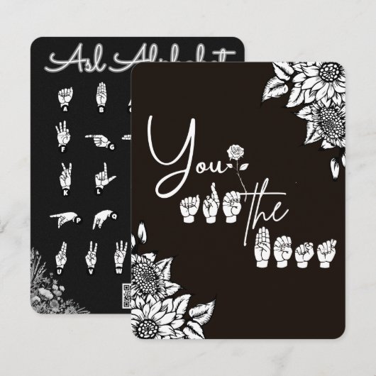 ASL "Je bent de beste" flat dank u kaart (Voorkant / Achterkant)