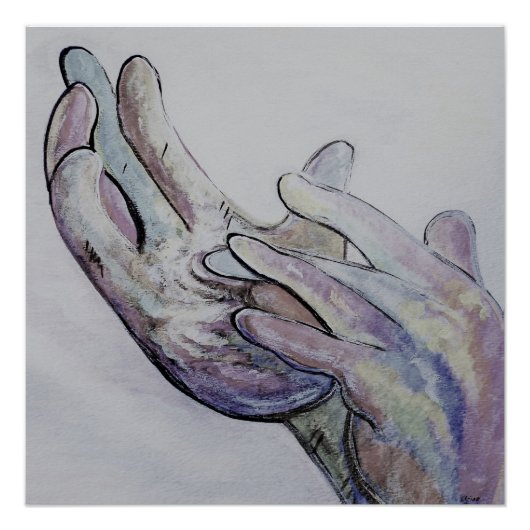 ASL Jesus Denim Coloring Poster (Voorkant)