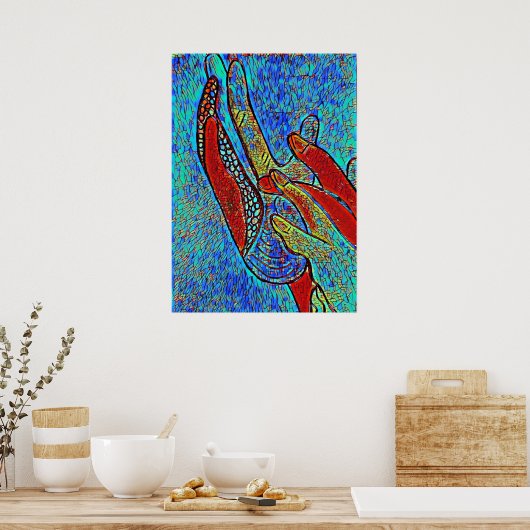 ASL Jesus Glas in lood Effect Poster (Keuken)