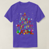 ASL-kerstboom met wiellichten ASL-gebarentaal H T-shirt (Design voorkant)
