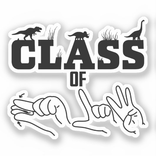 ASL - Klasse van 2026 - Afstuderen ASL Design Sticker (Voorkant)