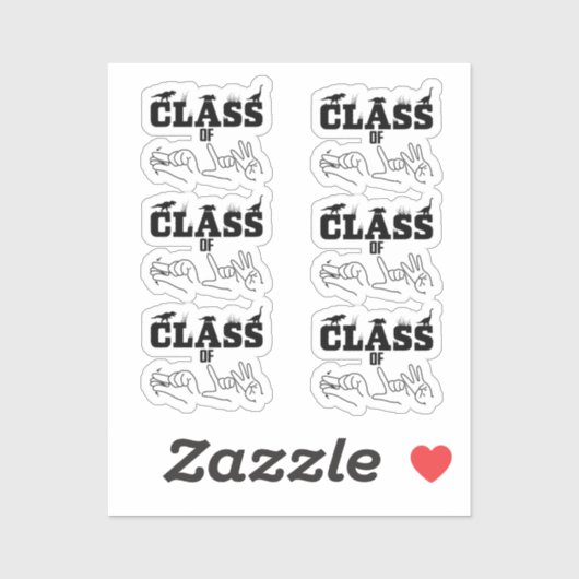 ASL - Klasse van 2026 - Afstuderen ASL Design Sticker (Vel)