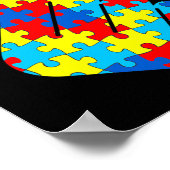 ASL Koreaanse liefde gebarentaal Autisme Bewustzij Poster (Hoek)