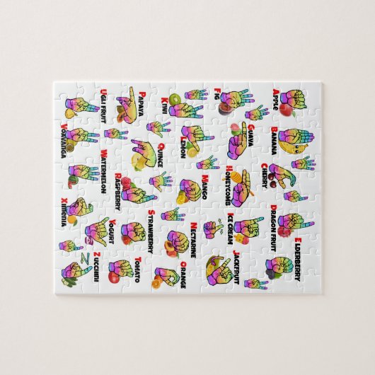 ASL Learning – Alphabet & Numbers Legpuzzel (Horizontaal)