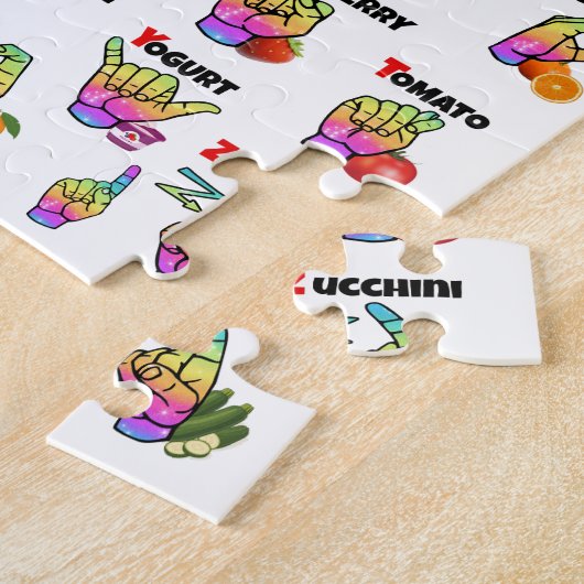 ASL Learning – Alphabet & Numbers Legpuzzel (Zijkant)