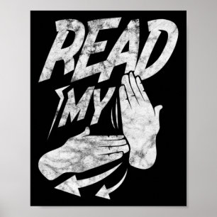 ASL Lees mijn hand dove Amerikaanse gebarentaal Di Poster