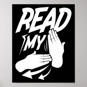 ASL Lees mijn hand dove Amerikaanse gebarentaal Poster