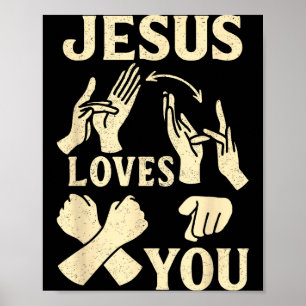 Asl-leraar Amerikaanse Gebarentaal Christelijk Jez Poster