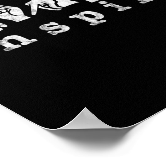 ASL leraar Amerikaanse gebarentaal doof bewustzijn Poster (Hoek)