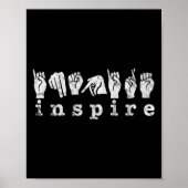 ASL leraar Amerikaanse gebarentaal doof bewustzijn Poster (Voorkant)