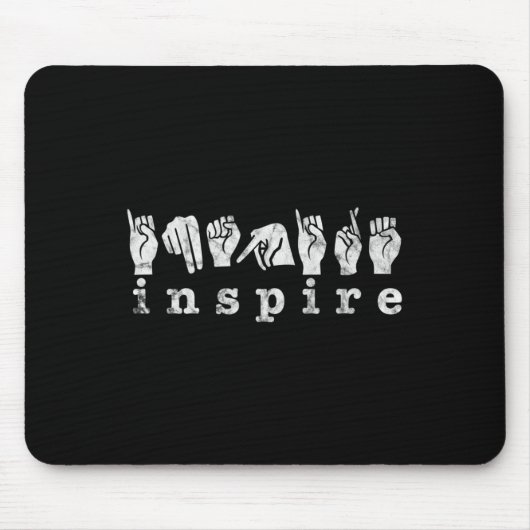 ASL-leraar Amerikaanse gebarentaal doofheid Muismat (Voorkant)