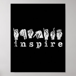 ASL-leraar Amerikaanse gebarentaal doofheid Poster