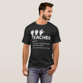 Asl Leraar Definitie Amerikaanse Gebarentaal T-shirt (Voorkant volledig)