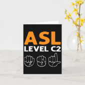 Asl - Level C2. Asl Awareness Hand Sign Language D Kaart (Gele Bloem)