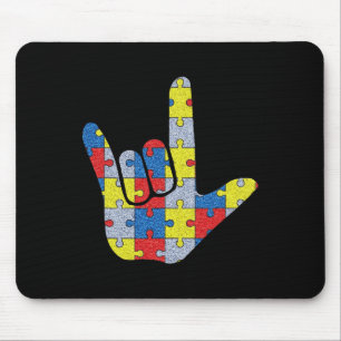 ASL Liefde Gebarentaal Autisme Awareness Ondersteu Muismat