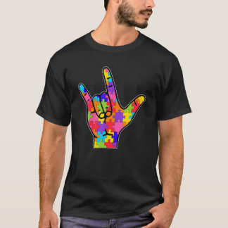 ASL Liefde Gebarentaal Autisme Cadeau Bewustzijn O T-shirt