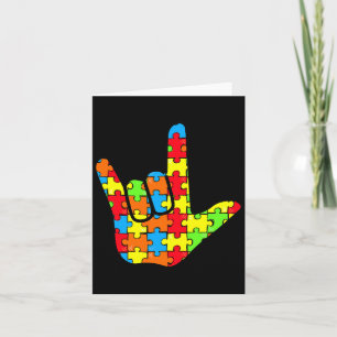 ASL Liefde Gebarentaal Autisme Gift Awareness Supp Kaart