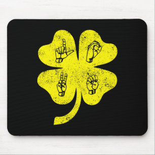 ASL Liefde Gebarentaal St Patrick's Day Deaf Aware Muismat
