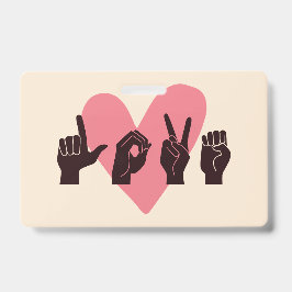 ASL Liefde IV - Valentijnsdag Badge