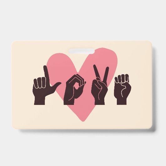ASL Liefde IV - Valentijnsdag Badge (Voorzijde)