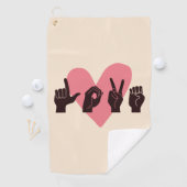 ASL Liefde IV - Valentijnsdag Golfhanddoek (Insitu)