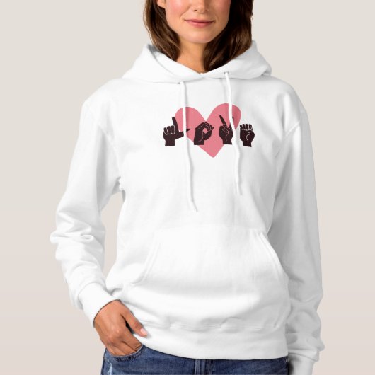 ASL Liefde IV - Valentijnsdag Hoodie (Voorkant)