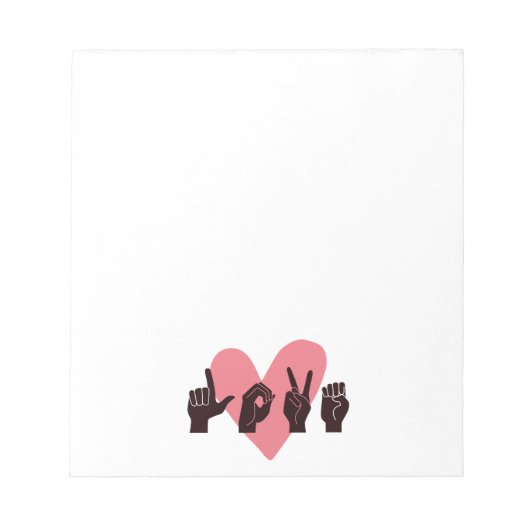 ASL Liefde IV - Valentijnsdag Notitieblok (Voorkant)