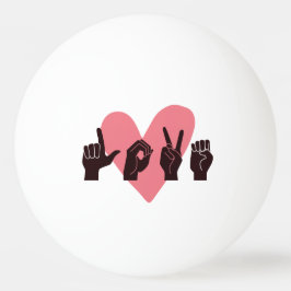 ASL Liefde IV - Valentijnsdag Pingpongbal