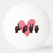 ASL Liefde IV - Valentijnsdag Pingpongbal (Achterkant)
