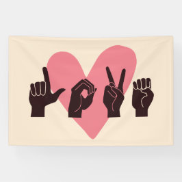 ASL Liefde IV - Valentijnsdag Spandoek