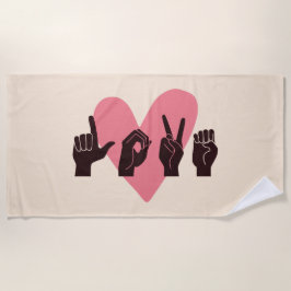 ASL Liefde IV - Valentijnsdag Strandlaken