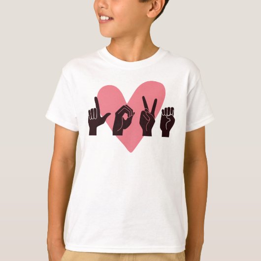 ASL Liefde IV - Valentijnsdag T-shirt (Voorkant)