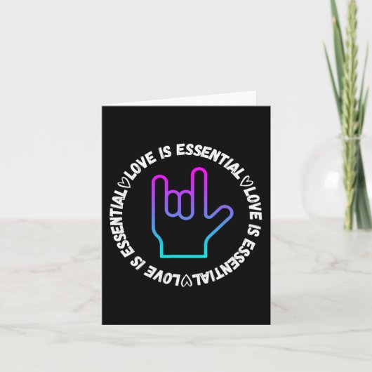 ASL Liefdesbord Disability Awareness Kaart (Voorkant)