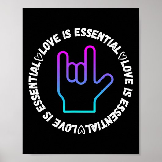ASL Liefdesbord Disability Awareness Poster (Voorkant)