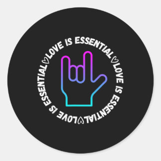 ASL Liefdesbord Disability Awareness Ronde Sticker