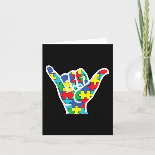 ASL Liefdesbord Hand Autisme Awareness 2022 Mam Pa Kaart (Voorkant)
