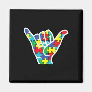 ASL Liefdesbord Hand Autisme Awareness 2022 Mam Pa Magneet