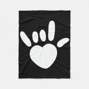 Asl Liefdesteken Amerikaanse Gebarentaal Doof Bewu Fleece Deken