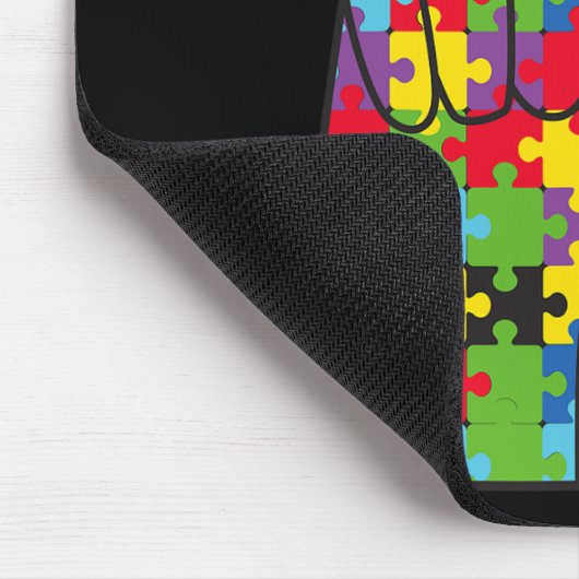 ASL Liefdesteken Autisme Awareness Ondersteuning Muismat (Hoek)