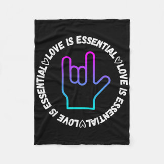 Asl Liefdesteken Handicapbewustzijn  Fleece Deken