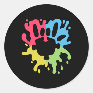 ASL Liefdesteken Niet-verbaal Autisme Ondersteunin Ronde Sticker