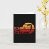 ASL Live Love Lip Reading Sign Language Deaf Kaart (Gele Bloem)