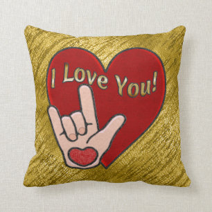 ASL Love (20x20 inch kussen) Kussen