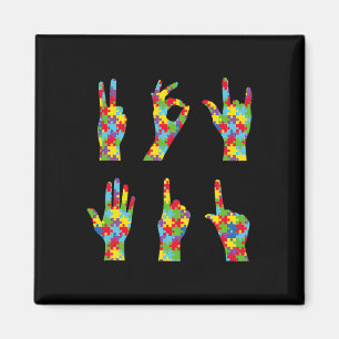 Asl Love Gebarentaal Autisme Bewustzijn Magneet