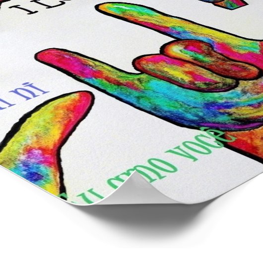 ASL Love in any Language Poster (Hoek)