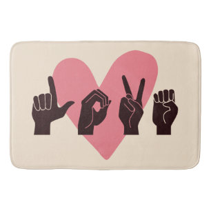 ASL Love IV - Valentijnsdag Badmat