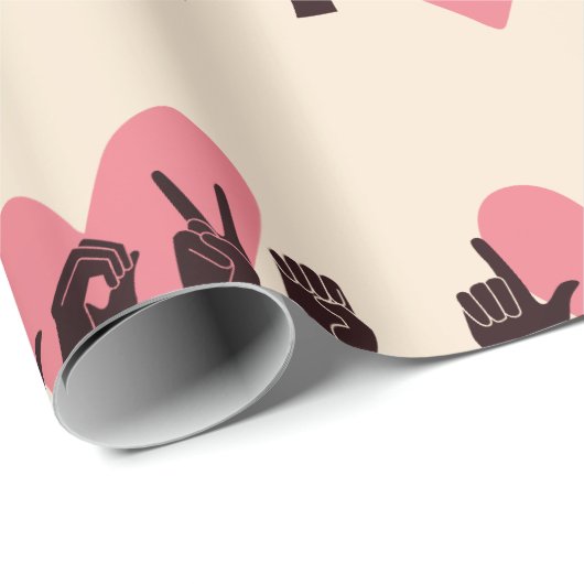 ASL Love IV - Valentijnsdag Cadeaupapier (Rol Hoek)