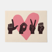 ASL Love IV - Valentijnsdag Deurmat (Voorkant)