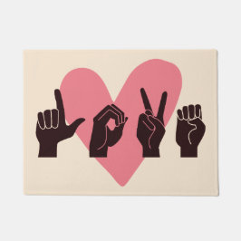 ASL Love IV - Valentijnsdag Deurmat